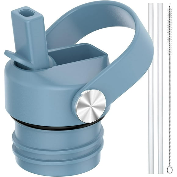 TRAHOO-Standard Mouth Straw Lid for Hydroflask 24 21 18 oz,Lid with Straws fit for Hydro Flask and Other Water Bottles Sports Cap Top Replacement Accessories