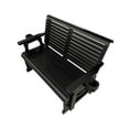 thumbnail image 5 of Innovaze 2-Seat Wooden Patio Glider with Cup Holder, Weather Resistant, Black, 5 of 10
