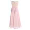 thumbnail image 2 of LiiYii Kids Girls' Floral Lace Flower Dress Sweetheart Neck Wedding Pageant Party Bridesmaid Dress Pearl Pink 10, 2 of 7
