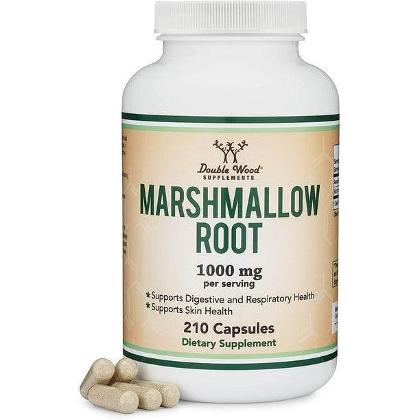 Marshmallow Root Capsules (210 Count, 1,000mg per Serving) High in