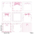 thumbnail image 3 of 9Pcs Pink Bow Sticky Notes Watercolor Bowknot Square Self Adhesive Notepad Removable Memo Pad or Home Classroom Office Party Decor, 3 of 6