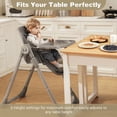thumbnail image 3 of Babyeap Baby High Chair, Convertible Adjustable Feeding Chair with Removable Double Tray, Adjustable & Foldable Design Converts to Toddler Chair, for Babies & Toddlers,Gray, 3 of 9