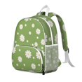 thumbnail image 2 of Boho Daisy Backpack for Teens - Breathable Padded School Bag with Spacious Compartments (White, Bloom, Artistic), 2 of 5