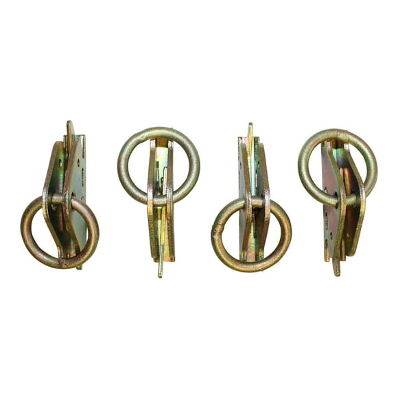 SGT KNOTS Spring Loaded O Ring - Adjustable E Track Clip for Tie Down Anchors, Cargo Straps and Tiedown Rail (4 Pack)