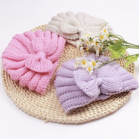 

Cathalem Toddler Boys Hats Toddler Infant Baby Boys Girls Knitted Cap Beaniess Knotted Elastics Turban Baby Hats And Mittens Boy Hat Pink One Size