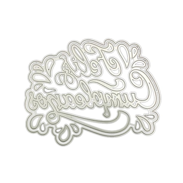 Troqueles De Corte Metal Para Scrapbooking - 2 Plantillas Con Palabras 'Feliz Cumpleaños' Y Números, De Acero Al Carbono