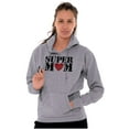 thumbnail image 5 of Super Mom Mother's Day Love Heart Hoodie Sweatshirt Women Brisco Brands X, 5 of 6