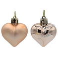 thumbnail image 3 of 1 Box Plating Procedures Christmas Balls Pendants Heart Shape Plastic Festive Ambience Festival Balls Pendants for Party-Champagne, 3 of 8