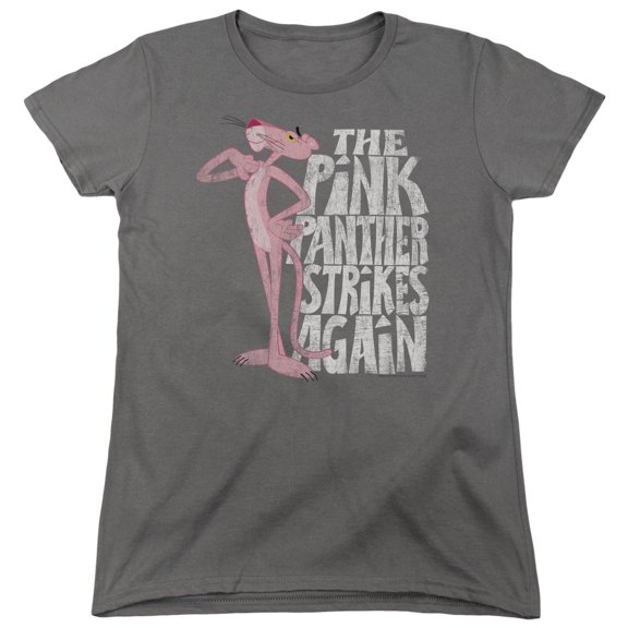 Pink Panther Strikes Again Women's T-Shirt Charcoal