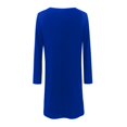 thumbnail image 4 of Women's Casual Mini Dress Long Sleeve Round Neck Loose Fit Ruffle Solid Comfortable Stylish Flowy Elegant Everyday Wear Womens Casual Trendy Midi Dresses, 4 of 6