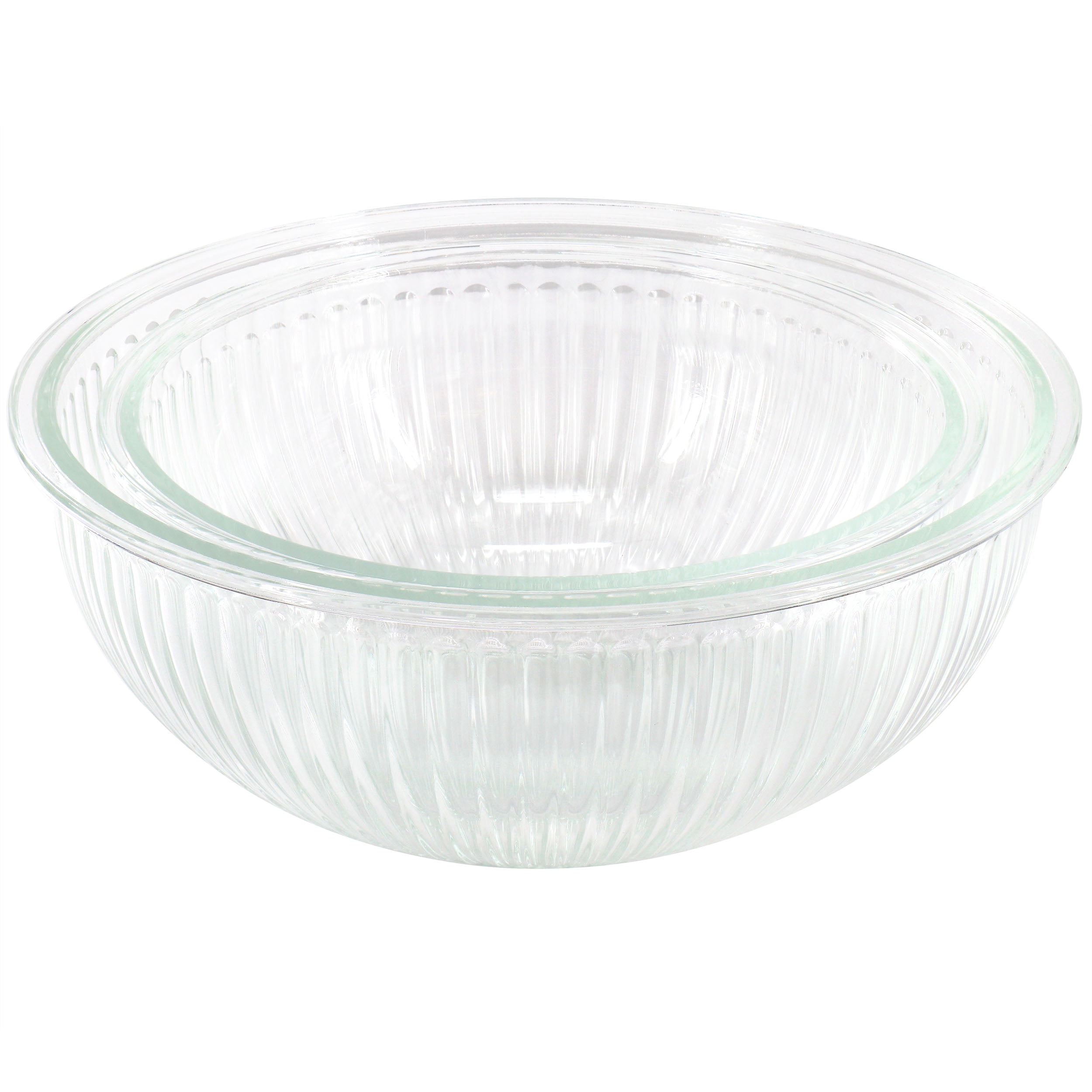 Martha Stewart Everyday Clifftop 4 Piece 67oz and 114oz Glass Bowl Set with Lids in Mint