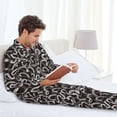 thumbnail image 6 of Pofeuu Hand Drawn Snake Print Men's Long Sleeve Pajama Set Pijamas Para Hombres Pijamas Para Hombres Mens Pajamas Set-Medium, 6 of 7