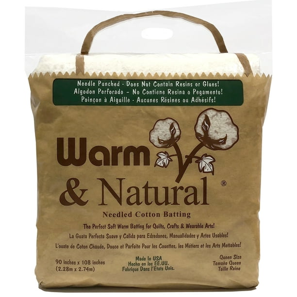 Warm Company Warm & Natural Cotton Batting Queen 90 x 108 - 1 Pack