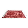 thumbnail image 2 of Ahgly Company Machine Washable Indoor Square Abstract Red Modern Area Rugs, 7' Square, 2 of 4