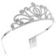thumbnail image 4 of Silver Rhinestone Crown Headdress for Brides and Women Perfect for Weddings Festivals Parties Photography 3.5x6.5 Inches, 4 of 5