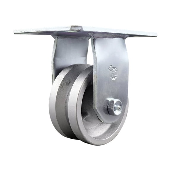 4 Inch Heavy Duty Top Plate V Groove Semi Steel Rigid Caster with Roller Bearing