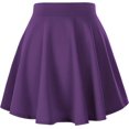 thumbnail image 2 of SURJDE Jupe Patineuse Mini Décontractée Évasée Extensible Basique pour Femmes, 2 of 7