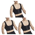 thumbnail image 3 of ZLight Men Chest Shape Vests Male Control Breast Gynecomastia Professional Supporting Posture Correct Corset Building Body Tops No.2 3Set, 3 of 6