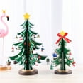 thumbnail image 5 of Wooden Christmas Tree Tabletop Decoration with Removable Ornaments and Star Topper for Holiday Display Home Office Festive Decor, 5 of 5