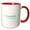 Red/White, variant on 3drose, Bohemian Gypsy Wanderer Fun Word Art in Green Gradient, 11oz Two-tone Red Mug
