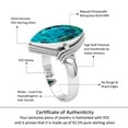 thumbnail image 6 of Natural Chrysocolla Ring 925 Sterling Silver Handmade Jewelry, 6 of 10