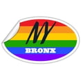 thumbnail image 2 of Bronx NY New York Bronx County Rainbow Pride Flag 6 Stripes Pride Flag Euro Decal Bumper Sticker 3M Vinyl 3" x 5", 2 of 3