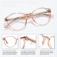 thumbnail image 3 of Cyxus TR90 Gafas redondas de luz azul Gafas de mujer Anti UV Eyestrain w / case Cyxus Style, 3 of 8