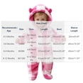 thumbnail image 3 of Maqroz Kids Boy Girl Plaid Fleece Romper Long Sleeve Hooded Jumpsuit Pajamas Winter Warm Bodysuit Sleepwear, 3 of 6