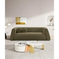 thumbnail image 2 of Pemberly Row Contemporary Boucle Fabric Sofa with Ball Pillow in Olive Green, 2 of 19