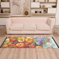 thumbnail image 2 of Yayeee Hallway Runner Rug 2'x6' Non Slip Machine Washable with Rubber Backing, Purple Floral Tomatoes, 2 of 8