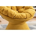 thumbnail image 5 of Papasan Circle Chair,Oversized Swivel Accent Chair,Ergonomic Papasan Chair,360 Swivel Barrel Chair for Living, Bedroom, Reading Room, Lounge(Yellow), 5 of 9