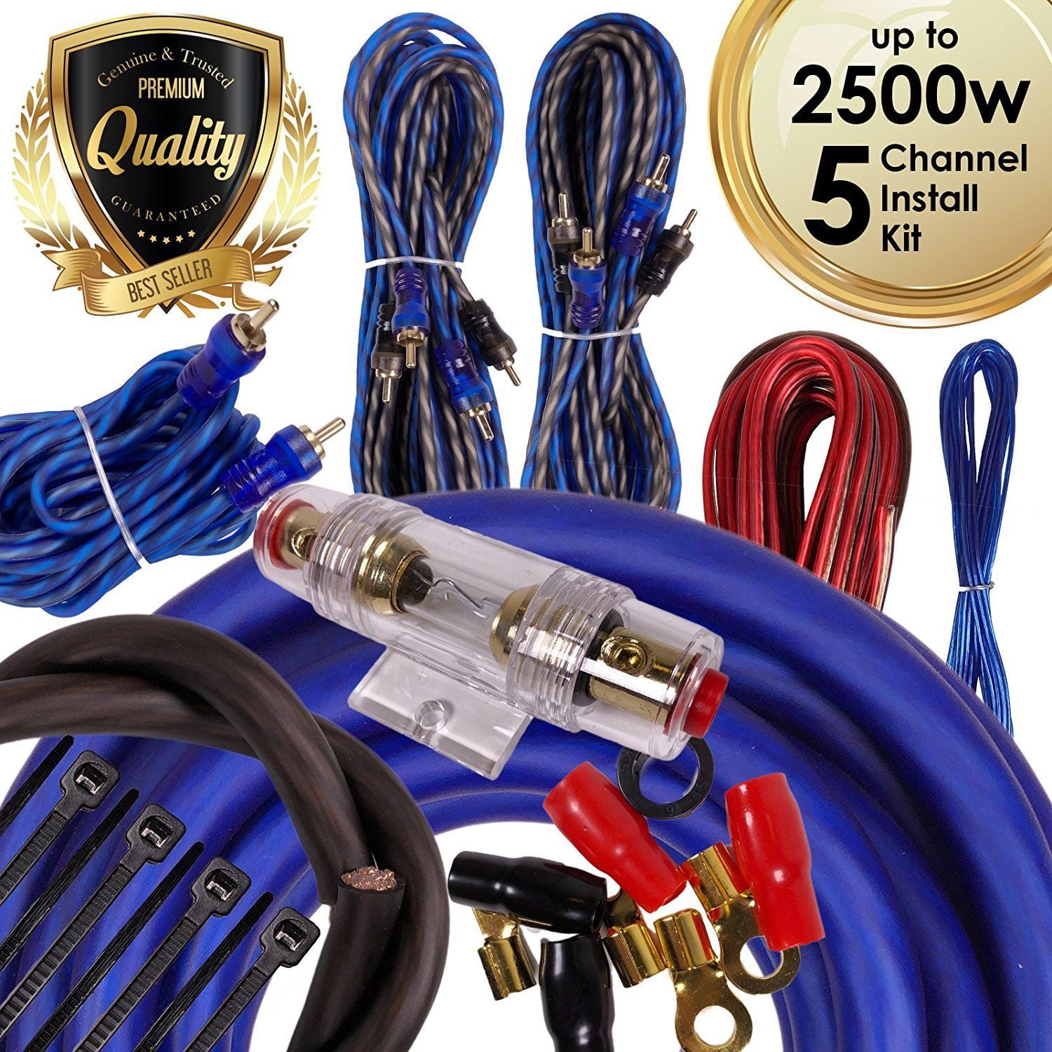 Complete 5 Channels 2500W 4 Gauge 