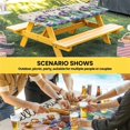 thumbnail image 6 of Hello Spring Table Cloths for 6 Foot Rectangle Tables, Pastoral Purple Bottle Floral Rustic Burlap Patio Waterproof Elastic Fitted Tablecloths, Washable Rectangular Table Cover for Camping, 6 of 8