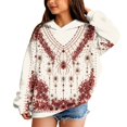thumbnail image 3 of Abcomgle Girls Halloween Hoodie 10-12 Gothic Spider Floral Print Sweatshirts with Hooded Oversized Long Sleeve Pullover Sweatshirts with Pocket Winter Kids Sweaters Girls, 3 of 5
