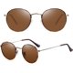 thumbnail image 2 of Small Round Polarized Sunglasses for Women Men Classic Retro Metal Frame Sun Glasses UV Protection, 2 of 4