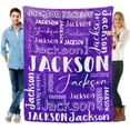 thumbnail image 3 of Custom Blanket with Name for Adults Kids Personalized Blanket and Throw Customized Flannel Name Blanket Personalized (Style-2, 30x40), 3 of 6