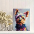 thumbnail image 2 of Colorful Yorkshire Terrier Canvas Print Painting, Wall Art Decor for Living Room Bedroom Office Kitchen Hallway, 2 of 8