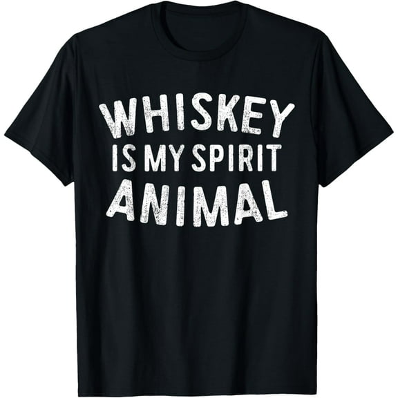 Whiskey Is My Spirit Animal T-Shirt Drinking Shirt T-Shirt