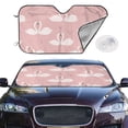 thumbnail image 2 of TEQUAN Sunshade for Car Windshield, Pink White Swans Couples Pattern Car Sun Shade, 55" x 30", 2 of 7