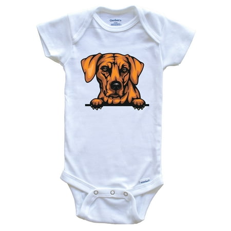 

Rhodesian Ridgeback Dog Breed Cute One Piece Baby Bodysuit 6-9 months white