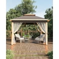 thumbnail image 2 of CazToi 11x11FT Instant Pop-Up Gazebo with Mosquito Net 3-Height Adjustable Outdoor Canopy Tent, 2 of 10