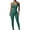 A64 Green, variant on Women's High Waisted Ribbed Bodysuit Workout Compression One Piece Yoga Gym Wear Full Body Fitness Suit