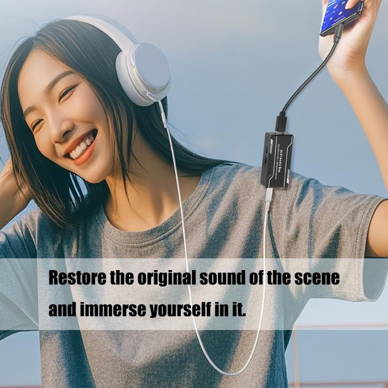 lanema USB C to 3.5mm 4.4mm Headphone Amplifier HiFi Earphone Sound Amplifier 32bit 384kHz CS43131 Sound Adapter Dongle Box