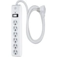 thumbnail image 3 of GE 6-Outlet Surge Protector Extension Cord, Pro Series, 8ft., White, 46274, 3 of 8