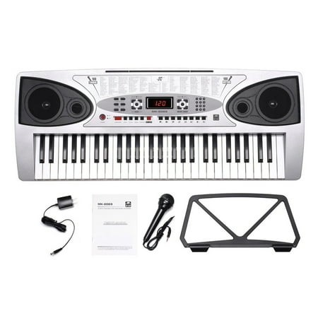 Meike MK-2069 Multifunction Teaching-Type 54 Keys Electronic Keyboard Piano Organ with 32 Flashing Keys LED Display