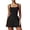 Black, variant on PISONIC Womens Tennis Golf Dress with Built-in Bra Shorts Backless Square Neck Pleated Hem Athletic Dresses with Pockets