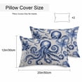 thumbnail image 3 of Waterproof Throw Pillow Covers Set of 2, 20x12 Inch Navy Blue Octopus Coastal Decorative Pillowcases Outdoor Pillow Slip Cushion Covers Set for Couch Tent Summer Beach Ocean Rustic, 3 of 7