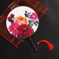 thumbnail image 5 of Round Double-Sided Pattern Chinese Ancient Hand Fan Classic Palace Paddle Hand Fan, 5 of 5