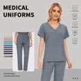 thumbnail image 2 of VIAOLI Scrubs for Women Set – Medical Scrubs Women Stretch Top & Pants for Nursing Scrubs,  10 colors, 2 of 6