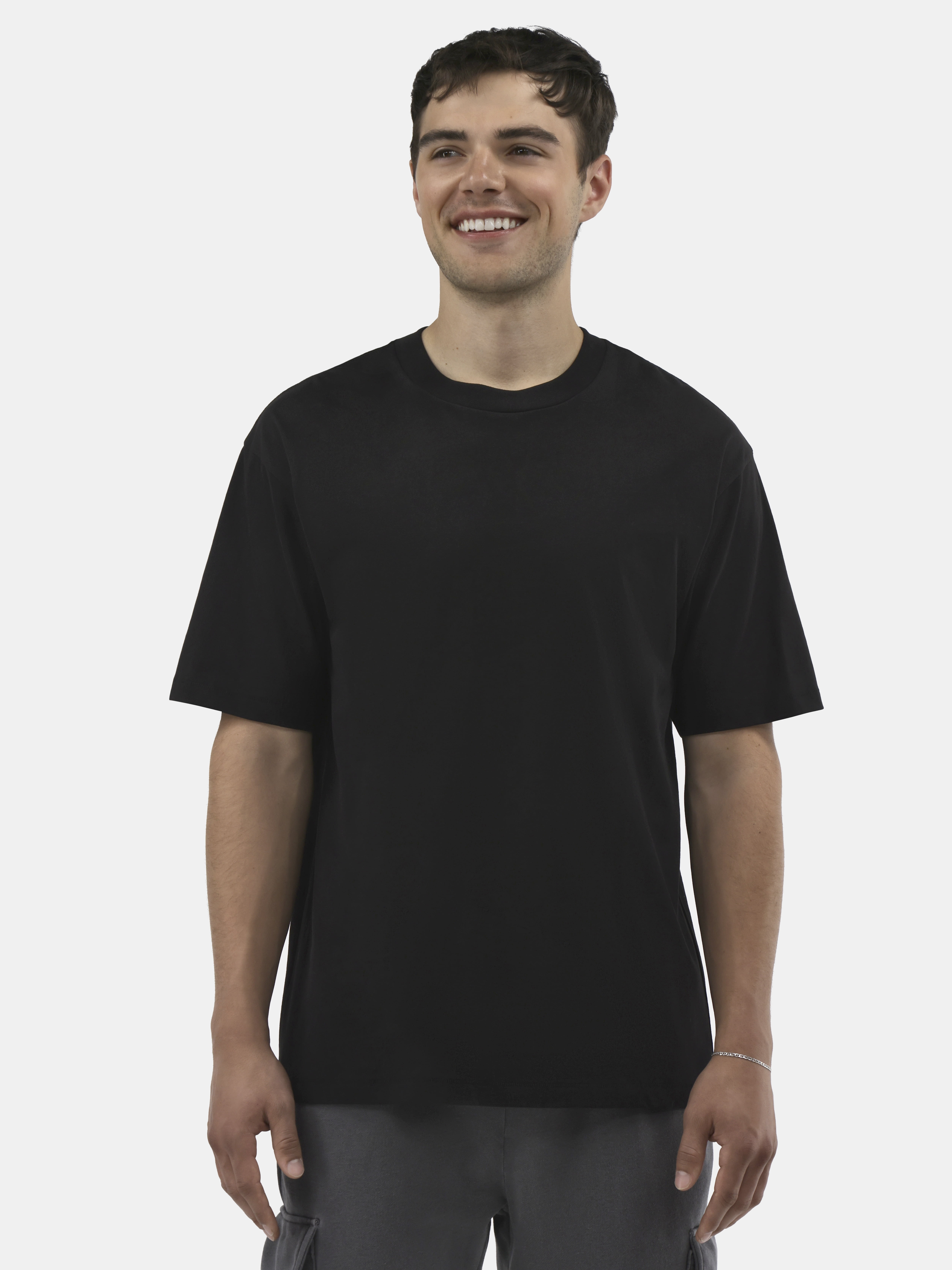 No Boundaries All Gender Cotton Oversize Tee with Short Sleeves, Men's and Big Men's